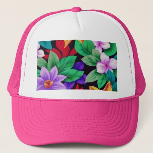 Floral1 Truckerkappe (Vorderseite)
