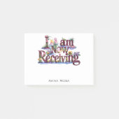 *~* Floral 12 ICH ERHALTE JETZT AP85 Manifesting Post-it Klebezettel (Vorderseite)