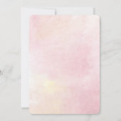 Floral 15. Geburtstag Quinceanera Script Wasserfar Einladung (Rückseite)