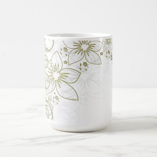 Floral, 15 oz kaffeetasse (Mittel)