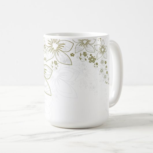 Floral, 15 oz kaffeetasse (VorderseiteRechts)