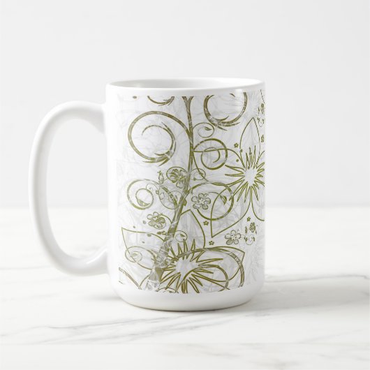 Floral, 15 oz kaffeetasse (Links)