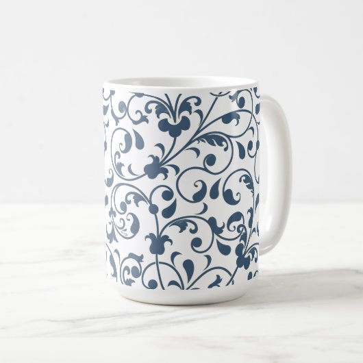 Floral 15oz Coffee Mug Kaffeetasse (VorderseiteRechts)