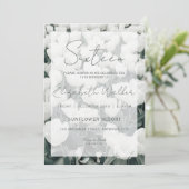 Floral 16 . Geburtstag Birthday Party Einladung (Stehend Vorderseite)