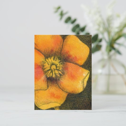 "Floral #1" florale Postkarte (Stehend Vorderseite)