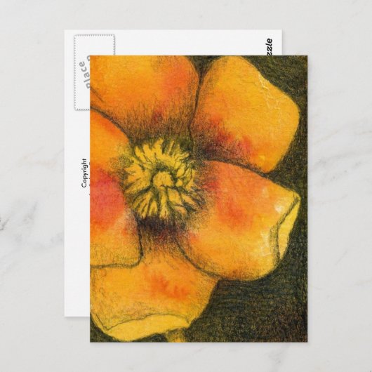 "Floral #1" florale Postkarte (Vorne/Hinten)