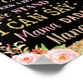 Floral 1. Geburtstag Meilensteine Geburtsstunde Un Poster (Ecke)