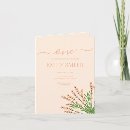 Floral 1. Geburtstagskarte (Vorderseite)