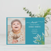 Floral 1. Geburtstagskarte (Stehend Vorderseite)