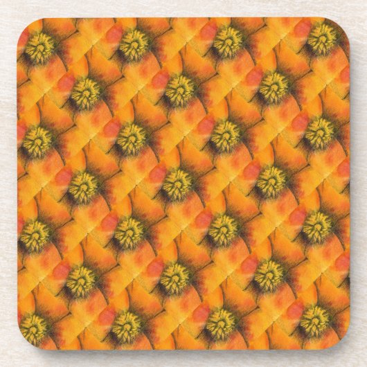 "Floral #1 Tiled Pattern" Floral Untersetzer Set (Vorderseite)