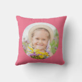Floral 1st Birthday PHOTO Gift Daughter Girls Kissen (Rückseite)