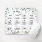 Floral 2020 Kalender Ihre Nachricht oder Ihren Nam Mousepad (Mit Mouse)