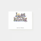 *~* Floral 21 ICH ERHALTE JETZT AP85 Manifesting Post-it Klebezettel (Vorderseite)