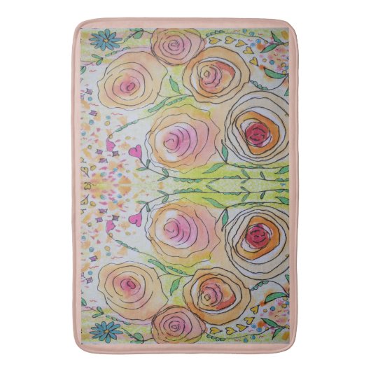 Floral-2 Badematte (Vorderseite Vertikal)