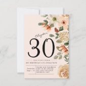 Floral 30. Geburtstag Dankeskarte (Vorderseite)