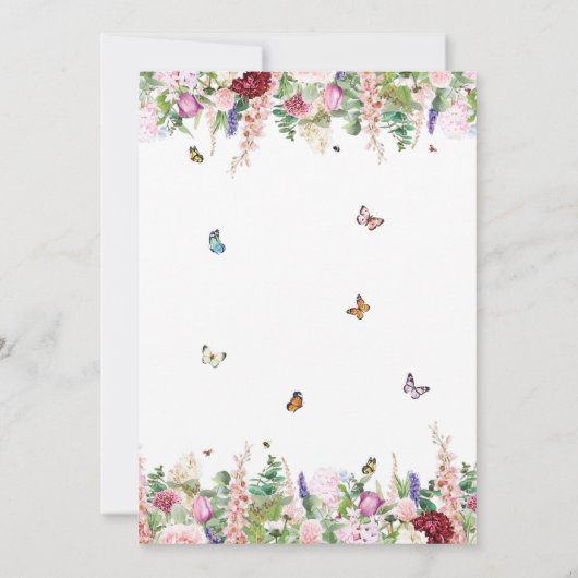 Floral 30. Geburtstag Party Einladung (Rückseite)