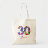 Floral 30. Geburtstag Tote Tasche (Vorne)