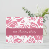Floral 35. Geburtstagsparty Einladungen (Stehend Vorderseite)