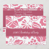 Floral 35. Geburtstagsparty Einladungen (Vorne/Hinten)