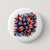 Floral 4. Juli Button (Vorderseite)