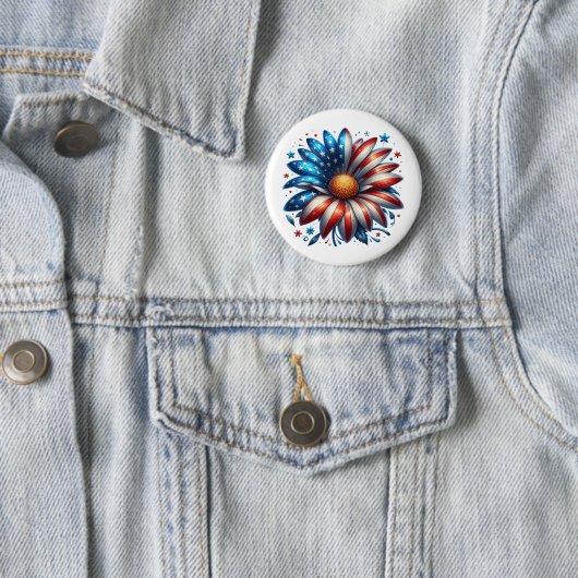 Floral 4. Juli Button (Beispiel)