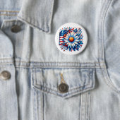 Floral 4. Juli Button (Beispiel)