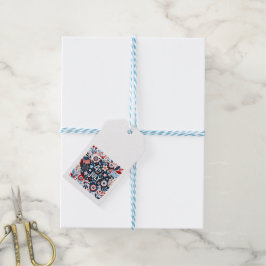 Floral 4. Juli Geschenkanhänger