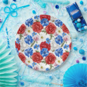 Floral 4. Juli Pappteller (Party)