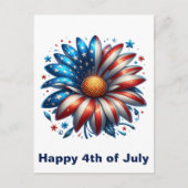 Floral 4. Juli Postkarte (Vorderseite)
