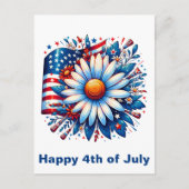 Floral 4. Juli Postkarte (Vorderseite)