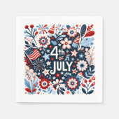 Floral 4. Juli Serviette (Vorderseite)