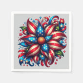 Floral 4. Juli Serviette (Vorderseite)