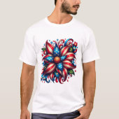 Floral 4. Juli T-Shirt (Vorderseite)