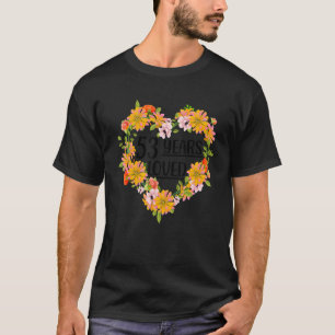Floral 53 Jahre alt Geburtstag 53 Jahre Liebe 53. T-Shirt