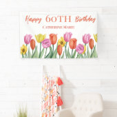 Floral 60. Geburtstag Banner (Insitu)