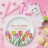 Floral 60. Geburtstag Pappteller (Party)