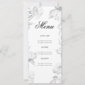 Floral 60. Geburtstag Programm Silver Menu (Rückseite)
