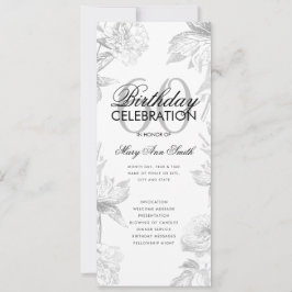 Floral 60. Geburtstag Programm Silver Menu