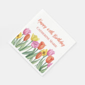 Floral 60. Geburtstag Serviette (Ecke)