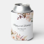 Floral 60. Geburtstag Überraschung Party Dosenkühler (Kanne Vorderseite)