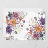 Floral 62. Geburtstag Dankeschön Karte (Rückseite)