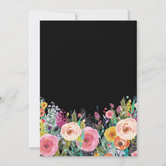 Floral 70. Geburtstag Einladung (Rückseite)