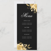 Floral 70. Geburtstag Programm Gold & Schwarz mit (Rückseite)
