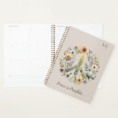 Floral 70er Retro "Peace is possible" Planer (Anzeige)