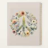 Floral 70er Retro "Peace is possible" Planer (Rückseite)