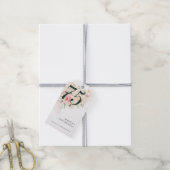 Floral 75. Geburtstag Botanisches Party Geschenkanhänger (Mit Garn)