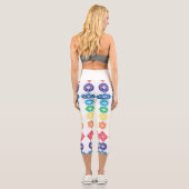 Floral 7 Chakras Capri Leggings (Rückseite)
