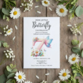 Floral 7th Butterfly Geburtstag Frühling Garten Th Einladung