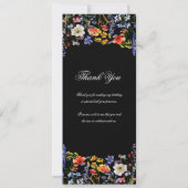 Floral 80. Geburtstag Programm Danke Black (Rückseite)