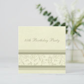 Floral 80. Geburtstagsparty Einladungen (Stehend Vorderseite)